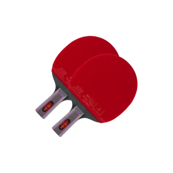 DOUBLEFISH Ping Pong Paddles Unisex Pure Wood Red