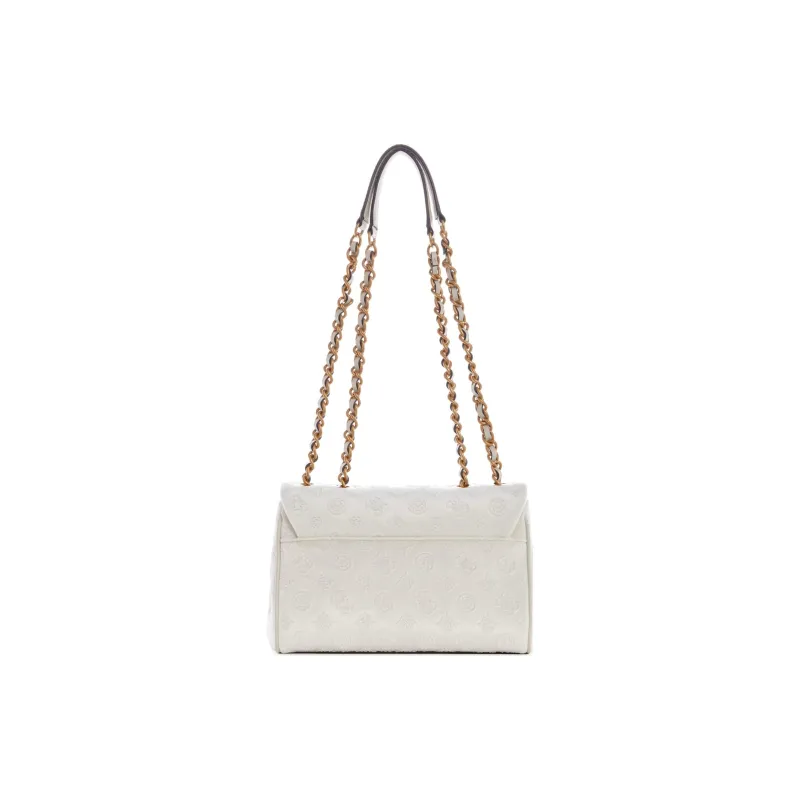 GUESS Velvet Chain Bag Shoulder Bag Crossbody Bag Women's White-2