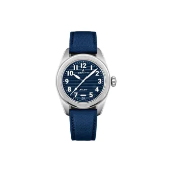 ZENITH PILOT Collection Automatic Mechanical Movement Men's Watches Watch 40mm Blue Dial Stainless Steel Case