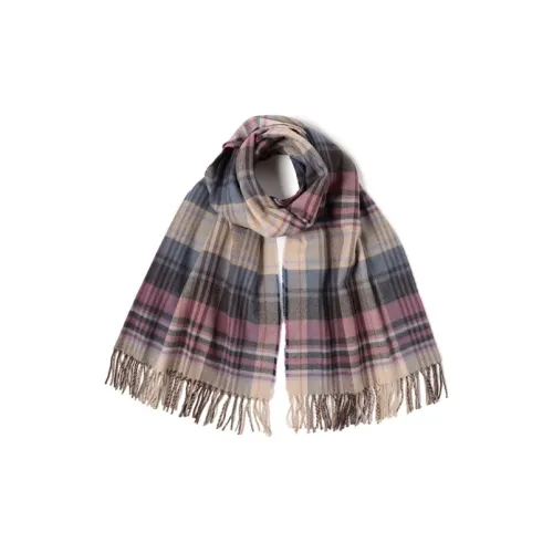 Beams Knit Scarves Women's White/Purple