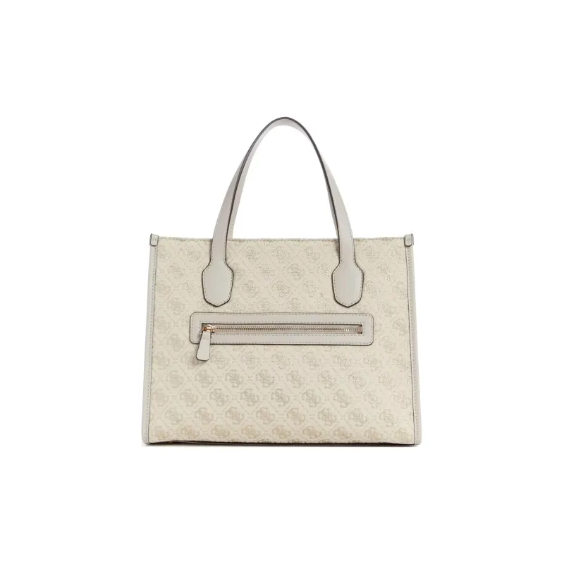 GUESS Artificial Leather Tote Bag Shopping Bag Shoulder Bag Crossbody Bag Handbag Women's White-2