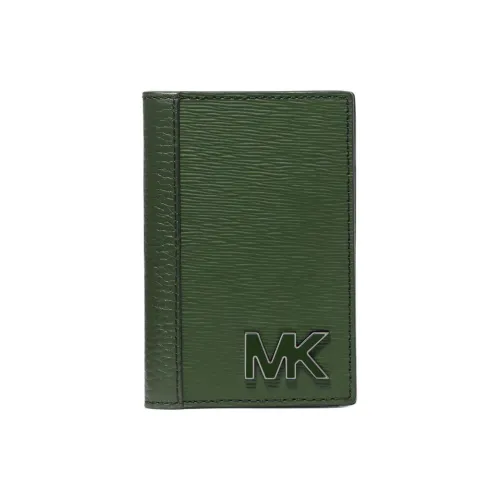 MICHAEL KORS Hudson Leather Card Holder Men's Amazon Green