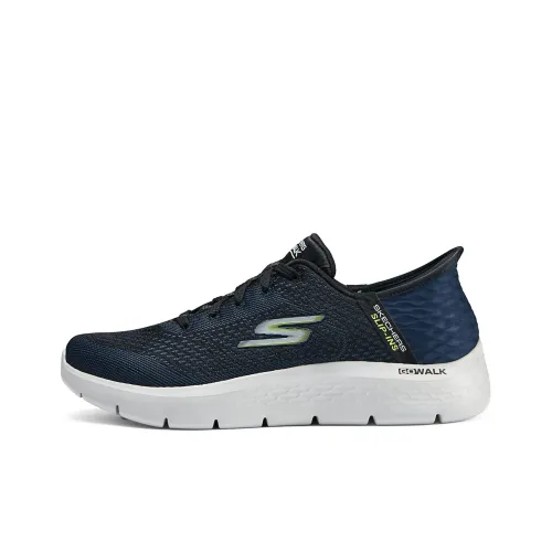 Skechers Go Walk Fle Hands Free Slip Ins Cushioning Low Top Casual Shoes Men's Marine Blue