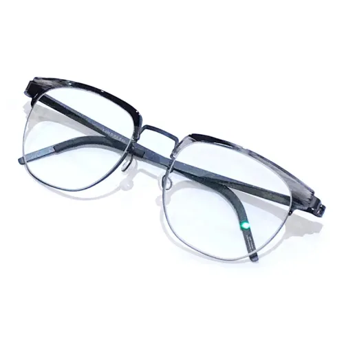 LINDBERG - Browline Eyeglass Frames Unisex Black