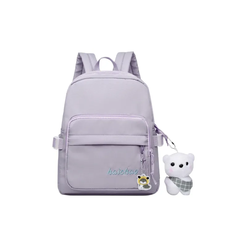 FAMAN Oxford Backpack Small Size Women's Ecru/Black/Purple/Blue/Pink-10