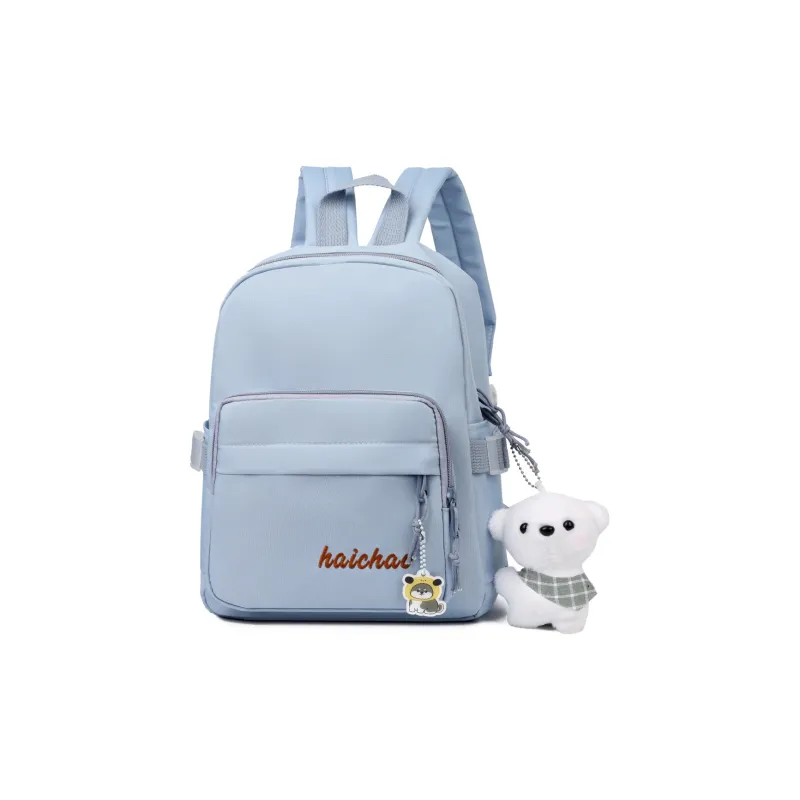 FAMAN Oxford Backpack Small Size Women's Ecru/Black/Purple/Blue/Pink-2