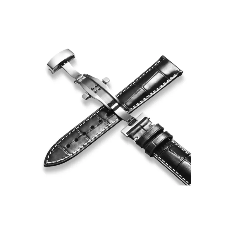 MILANQIAN M&Q Casio Compatibility Watch Band 12 24mm Genuine Leather Material-3