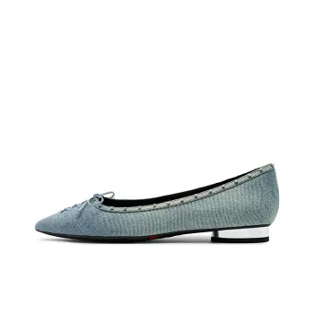Staccato Diva Flat Shoes Casual Single Shoes 2cm Women's Vintage Blue