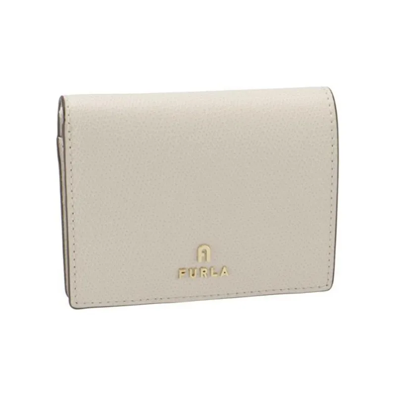 Furla Textured Leather Coin Purses Wallets Small Size Women's White-1