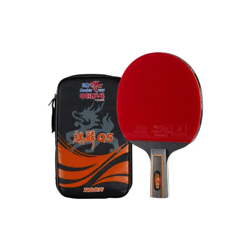 DOUBLEFISH Ping Pong Paddles Unisex Pure Wood Red