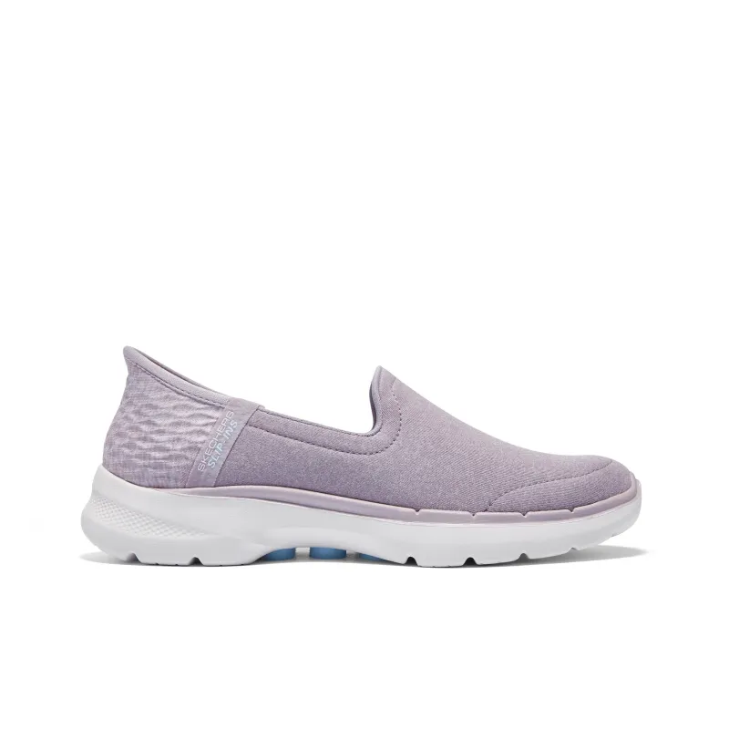 Skechers Go Walk Arch Fit Hands Free Slip Ins Anti Slip Wear Resistant Low Top Casual Shoes Women's Light Purple-1