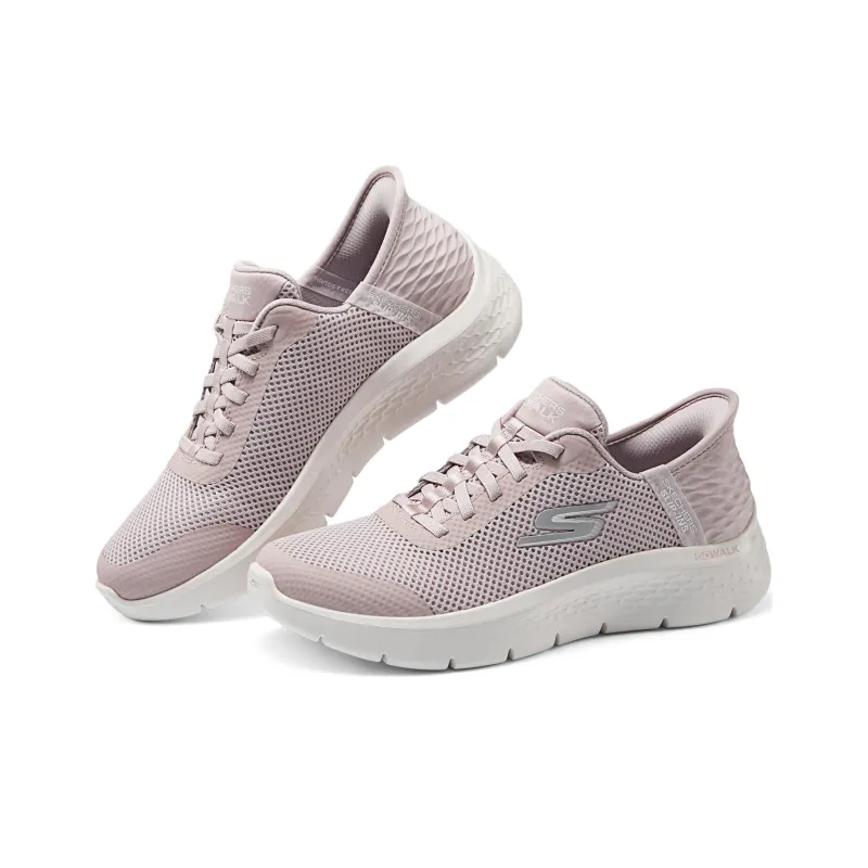 Skechers Go Walk Fle Cushioning, Wear Resistant Low Top Running Shoes Women's Pink-3