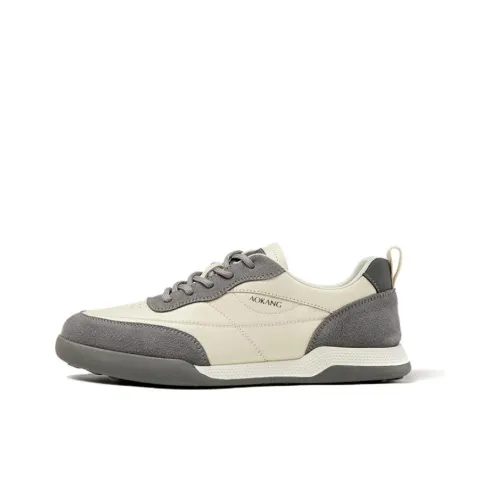 AOKANG Casual Shoes Men Low-Top White Gray