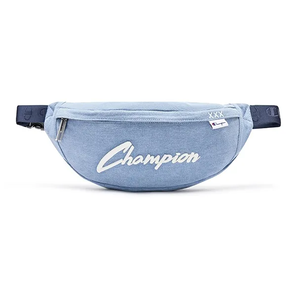 Champion Fabric Fanny Pack Small Size Unisex Blue/Ecru/Gray-0
