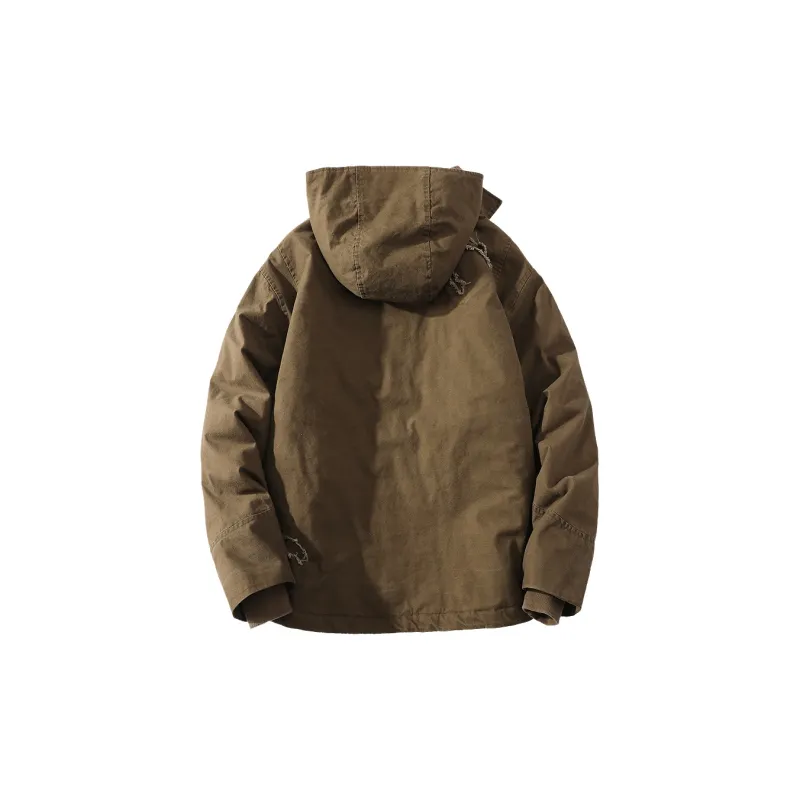 A SQUARE ROOT Puffer Jacket Coat Unisex Dark Brown-1