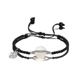 Black Cord Chalcedony Bracelet