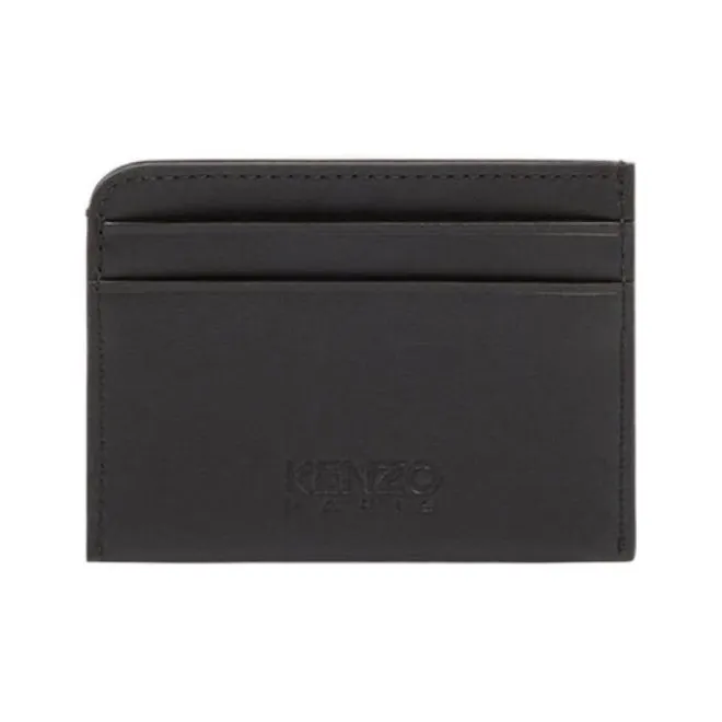 KENZO Cow Leather Card Holder Card Holder Men's Black-3