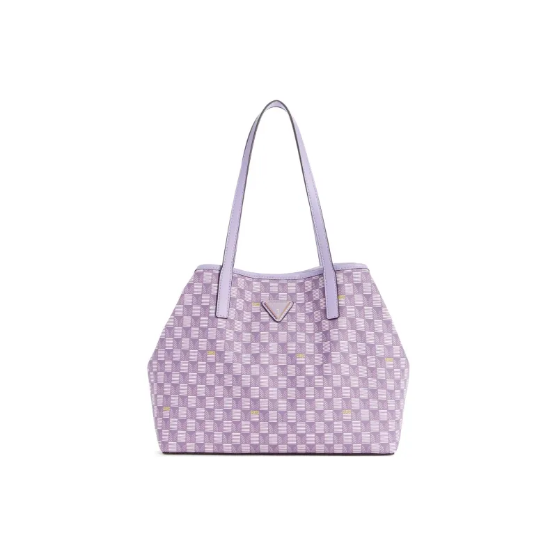 GUESS Artificial Leather Combo Bag Tote Bag Shopping Bag Shoulder Bag Handbag Women's Purple-2