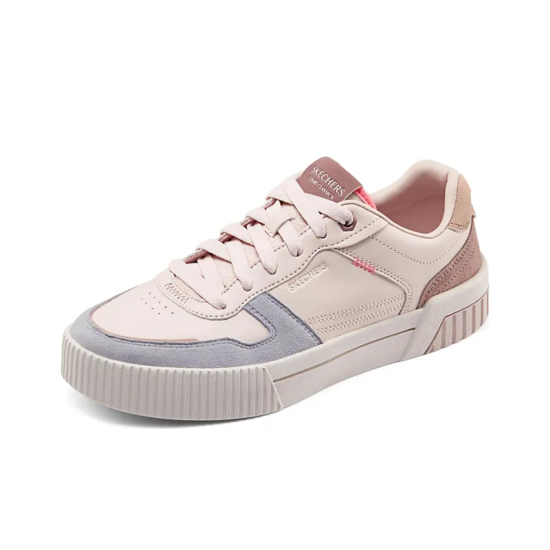 Skechers Court Classics Anti Slip Wear Resistant Low Top Skateboard Shoes Women's Rose Red-2