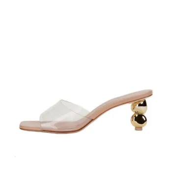 CULT GAIA Slide Slippers 6.3cm Women's Brown