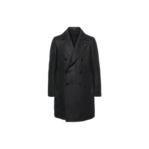 Tagliatore Herringbone-pattern Double-breasted Coat