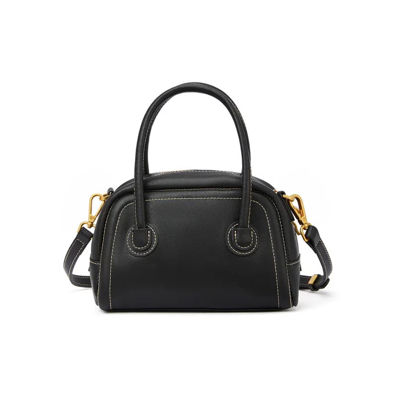 RED DRAGONFLY Microfiber Synthetic Leather Shoulder Bag, Crossbody Bag, Handbag Trumpets Women's Biscuit Apricot/Black-7