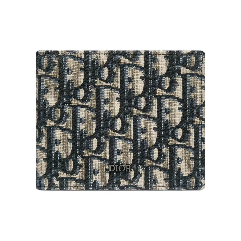 DIOR Fabric Wallet Unisex Beige And Black-0