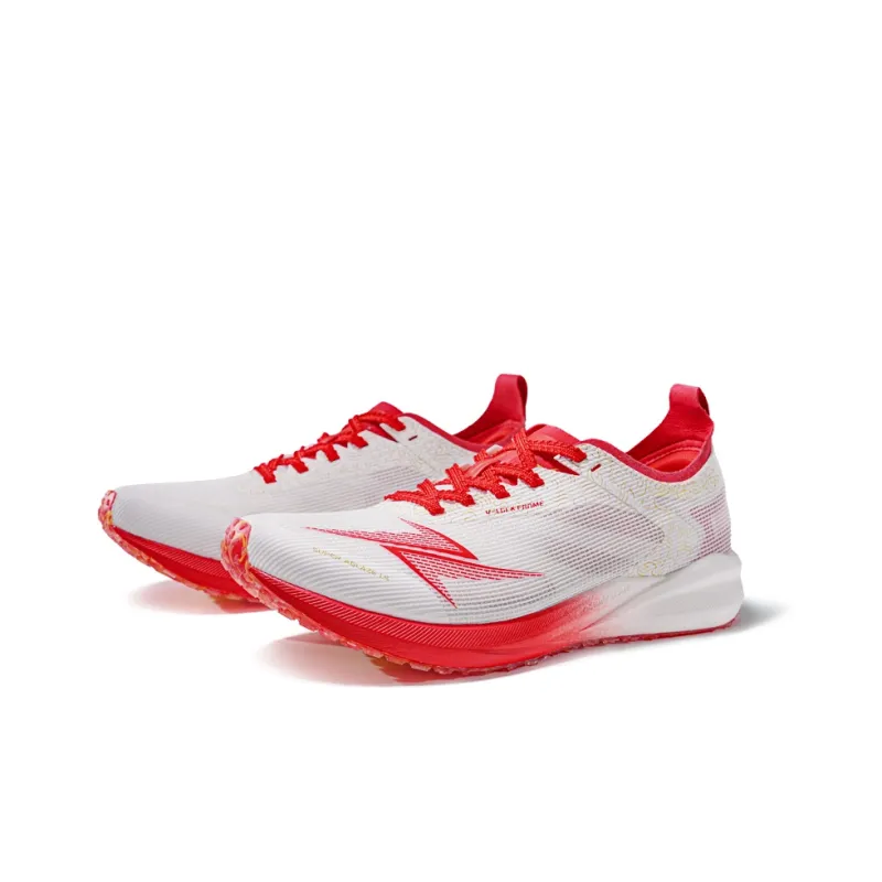 VICTORY LIGHT Slip Resistant, Breathable, And Resilient Low Top Racing Running Shoes Unisex White Red-2