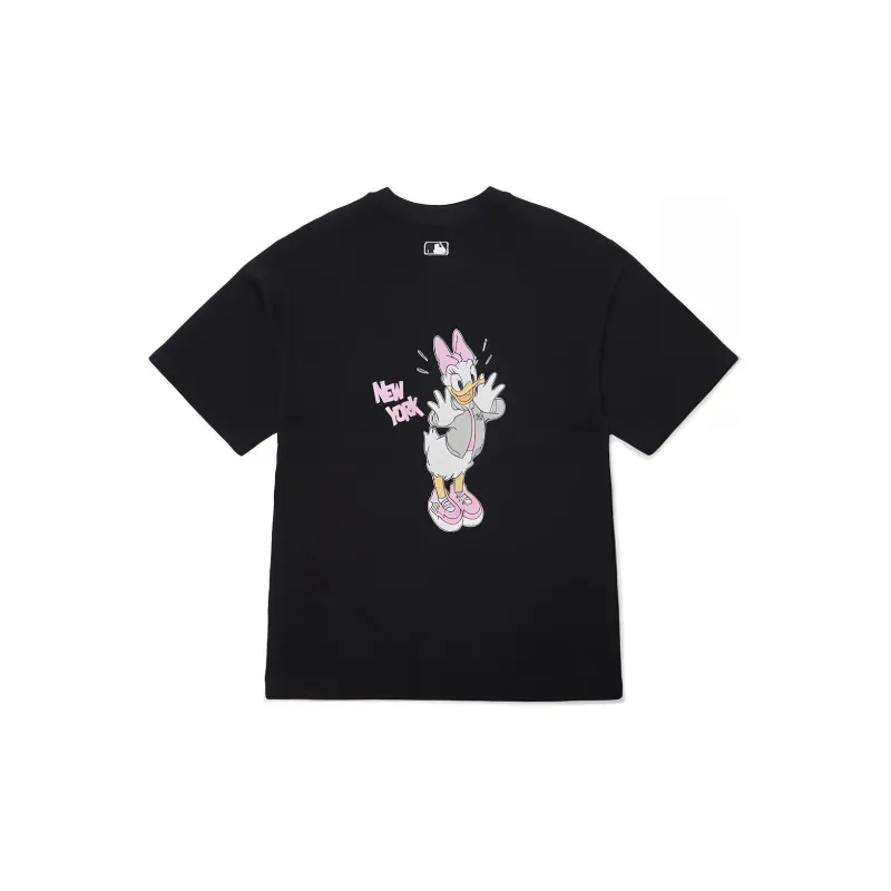 MLB X Disney Collaboration T Shirts Unisex Black-1