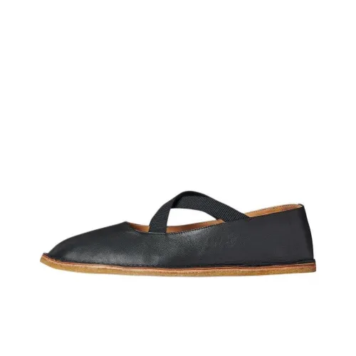 DRIES VAN NOTEN Round-toe Leather Slippers