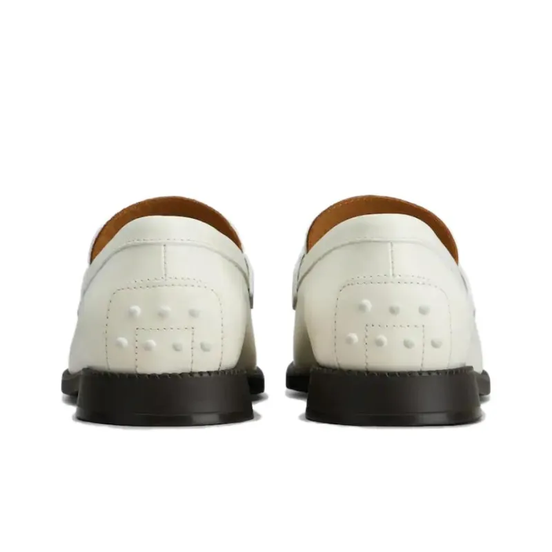 TOD'S Leather Chain-link Detail Loafers-3