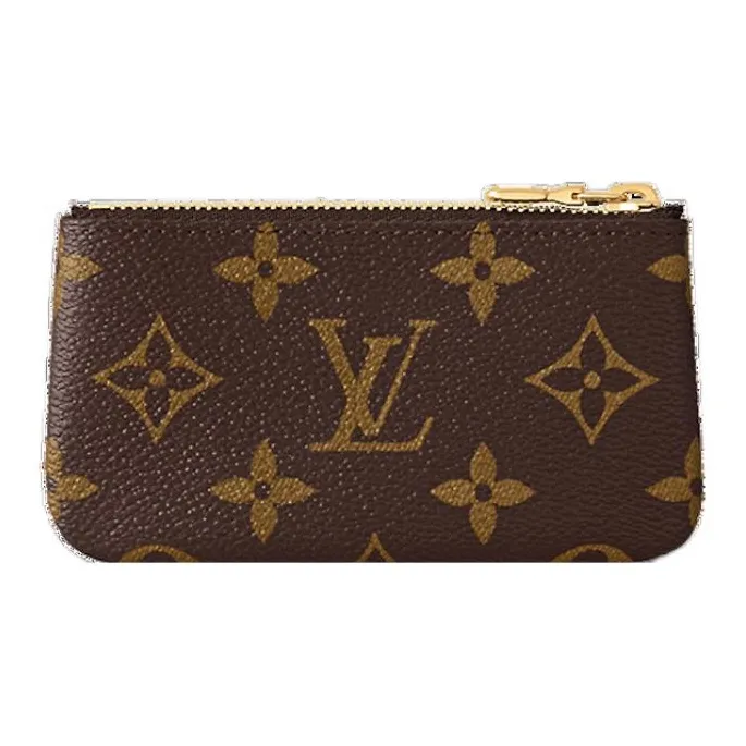 LOUIS VUITTON Key Pouch Coated Canvas Key Pouch Coin Purse Regular Women's Brown-2