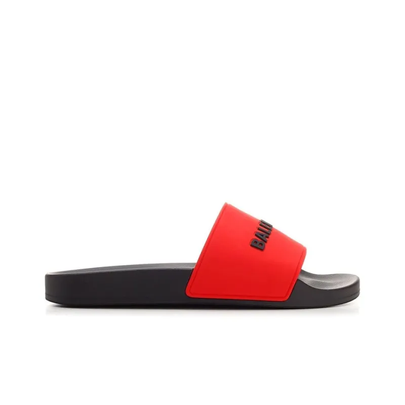 Balenciaga Pool Slides 'Blood Red'-3