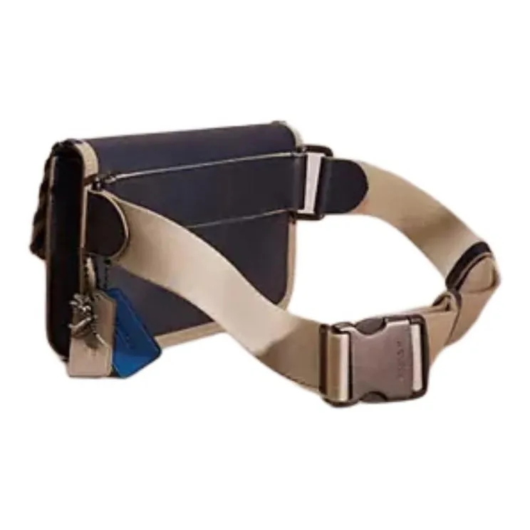 COACH Turnlock Glove Tanning Fanny Pack Women's Midnight Navy Matte Black Copper-1