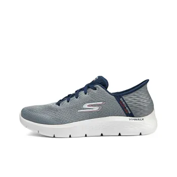 Skechers Go Walk Fle Hands Free Slip Ins Low Top Casual Shoes Men's Gray Blue