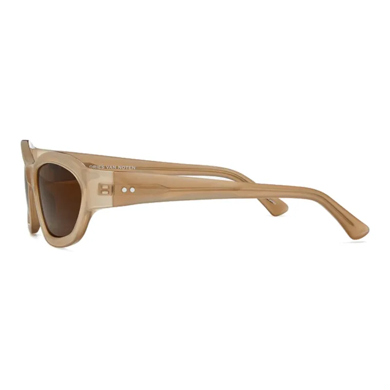 DRIES VAN NOTEN Irregular Shape Sunglasses Unisex Taupe-1