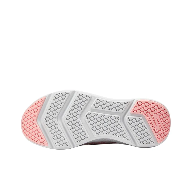 Skechers Cushioning Abrasion Resistant Lightweight Low Top Running Shoes Women's White Pink-5