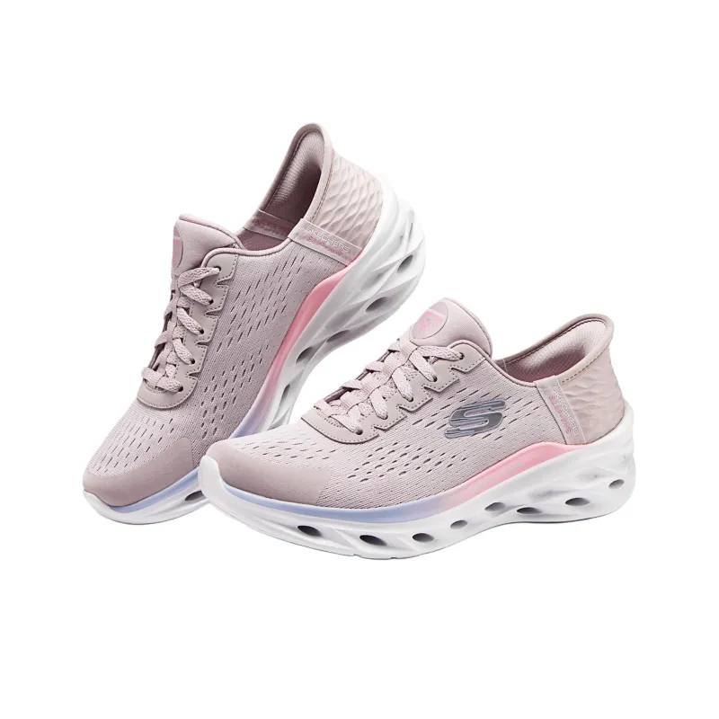 Skechers Cushioning Breathable Lightweight Low Top Casual Running Shoes Women's Purple-3