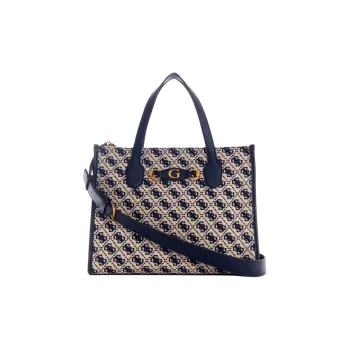 GUESS Artificial Leather Tote Bag Shopping Bag Shoulder Bag Crossbody Bag Handbag Women's Marine Blue