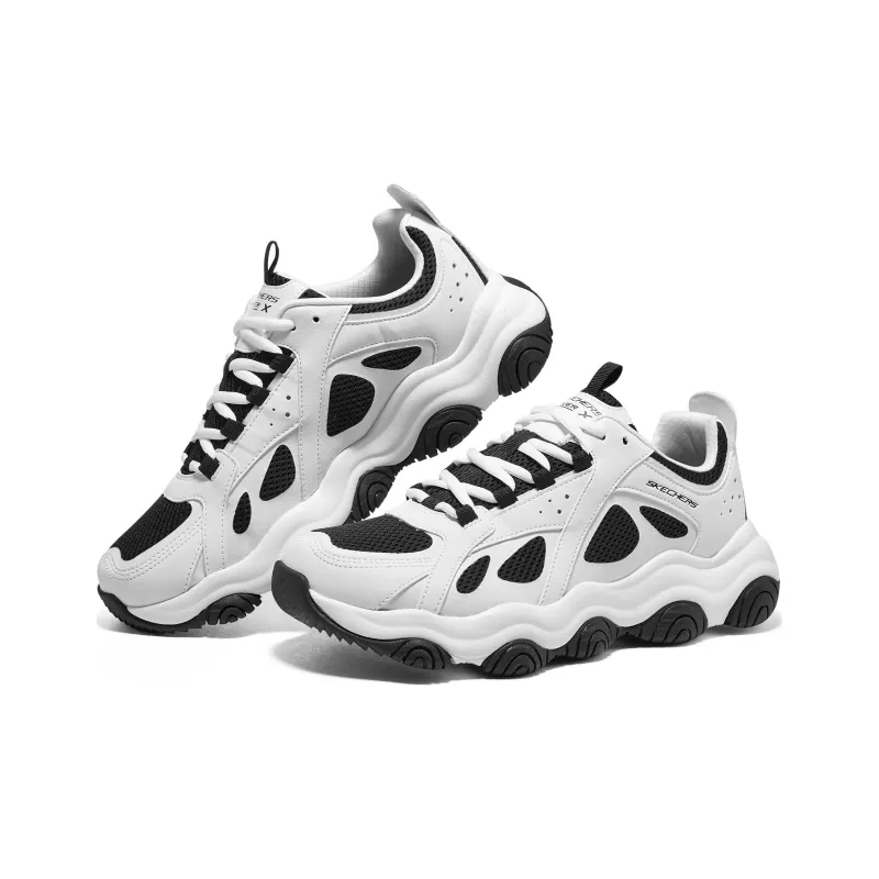 Skechers Rover X Cushioning, Wear Resistant Low Top Casual Shoes Men's Black White-3