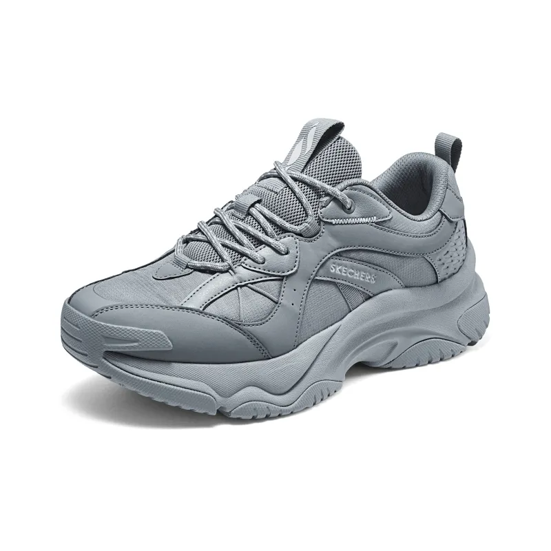 Skechers Anti Slip Wear Resistant Low Top Running Shoes Men's Gray-2