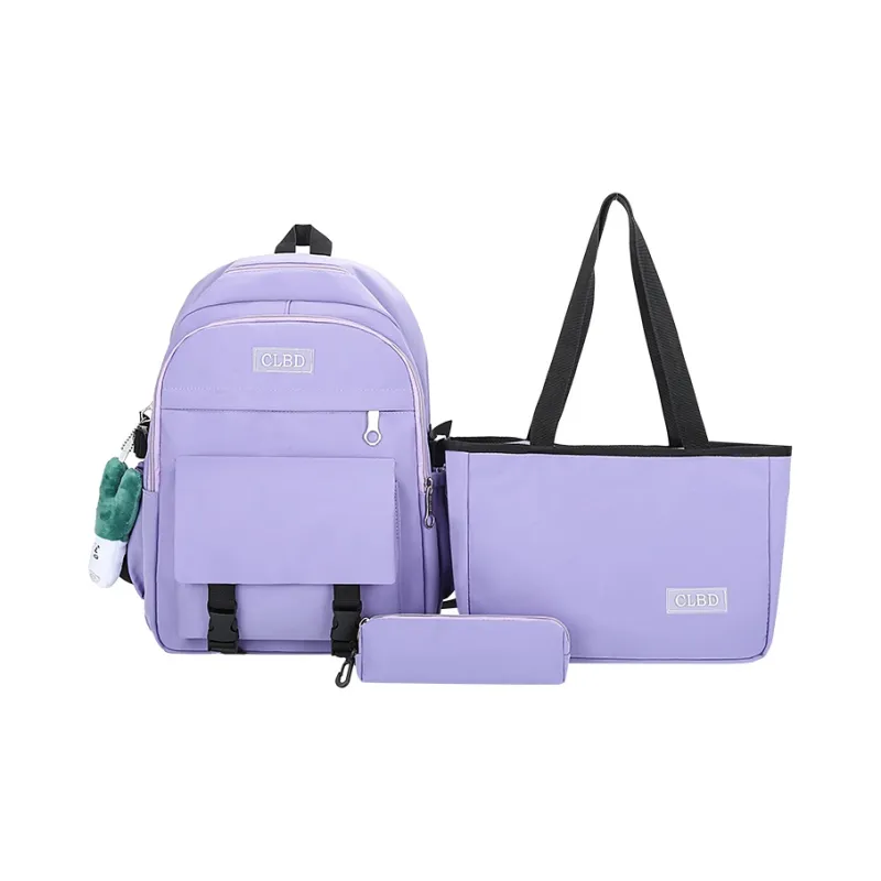 NIGEER Nylon Backpacks Women's Blue/Purple/Pink/Black-2