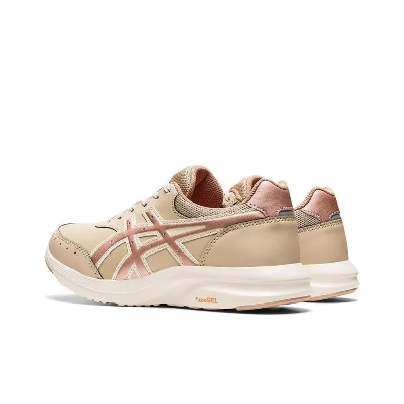 Asics Life Walker Cushioning Wear Resistant Low Top Casual Shoes Women's Brown White-3