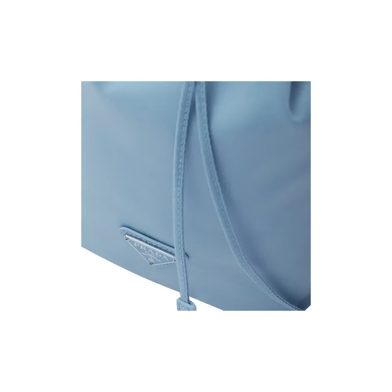 PRADA Re-Nylon Fabric Clutch Women's Light Blue-3