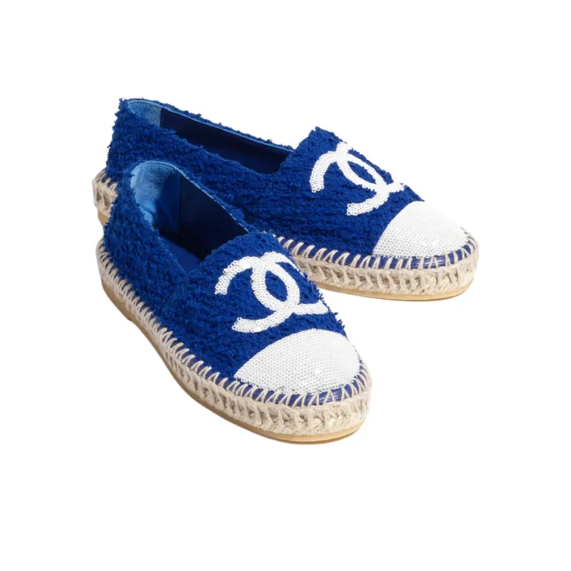 CHANEL Espadrilles Women's Blue-2
