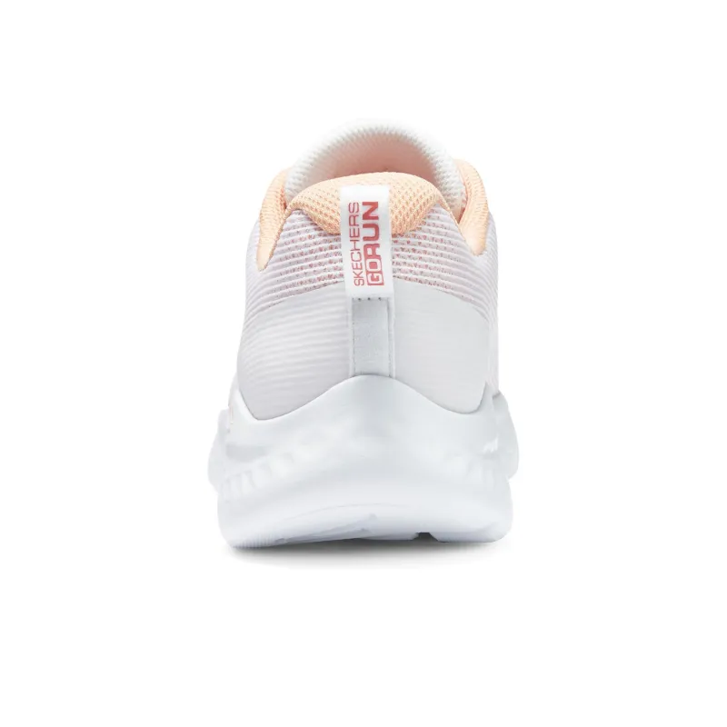 Skechers Go Run Lite Cushioning Breathable Low Top Casual Running Shoes Women's White Orange-4
