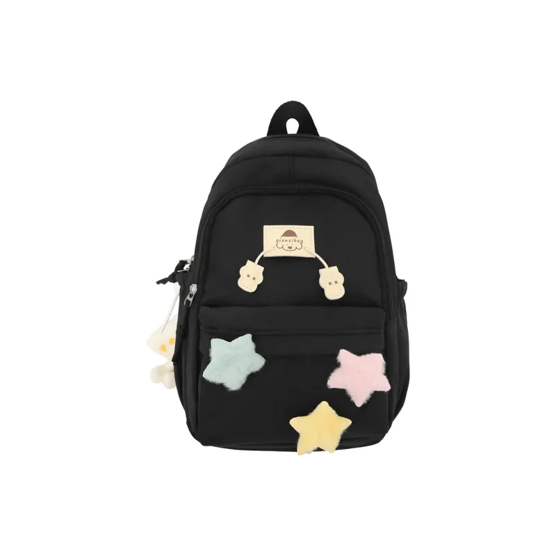 NIGEER Nylon Backpack Regular Women's Black/White/Yellow/Blue/Pink-14