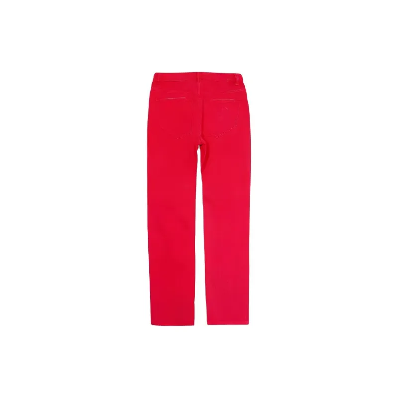 Drew House Smiley Collection Jeans Unisex Red-1