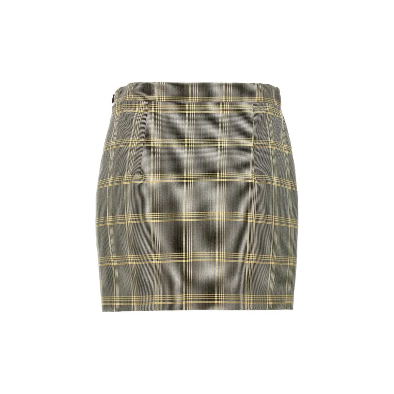 MARNI Check Print Mini Skirt 'Lemmon'-1