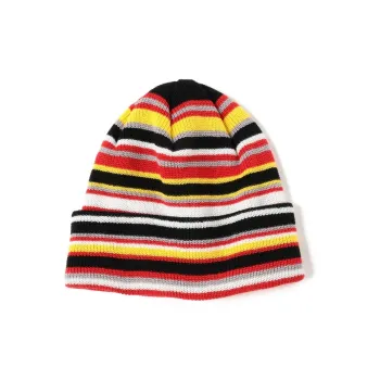 Beams Cotton Acrylic Beanies Men's Multicolor